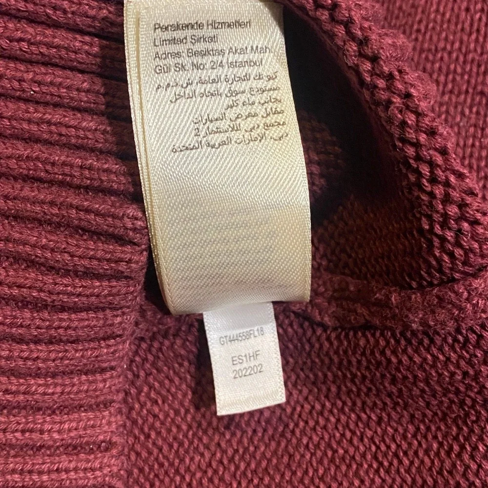 Goodthreads Sweater Quarter Zip Mens XXXL GT444558FL18 Burgundy China